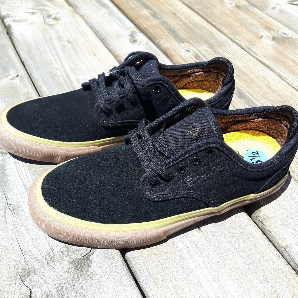NEW Emerica Skate Shoes 6.5 Black Leather